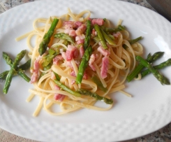 Linguine con Asparagi e Pancetta Affumicata 