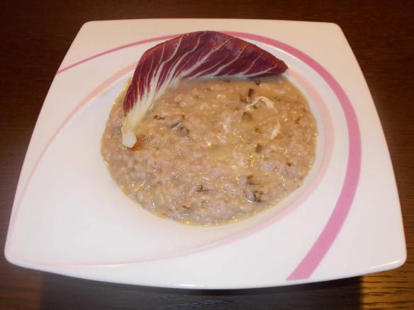 Risotto al radicchio rosso e scamorza