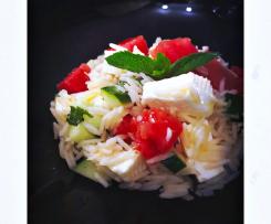 Riso Basmati con Anguria, primo sale e cetriolo.