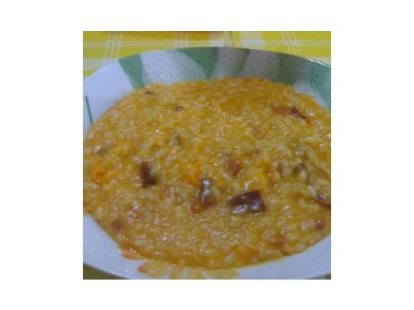 Risotto zucca e speck