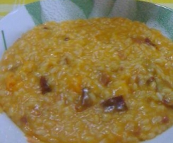 Risotto zucca e speck