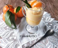 Sorbetto al mandarino aromatizzato al timo fresco
