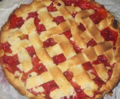 Crostata fragole e rabarbaro