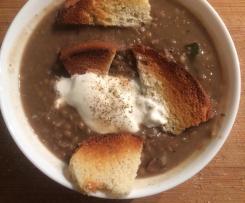 Zuppa di lenticchie e castagne