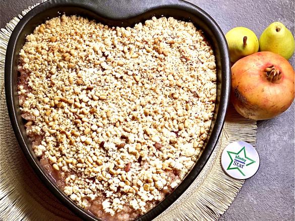Crumble di pere al profumo di melagrana