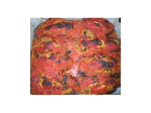 melanzane ripiene con riso e piselli