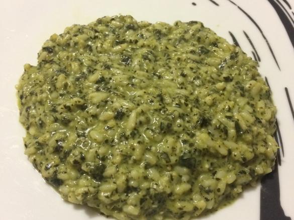 Risotto con cavolo nero e crescenza di capra