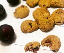 Biscotti rustici con avena, segale e prugne