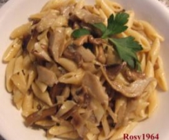 Mezze penne con funghi e carciofi