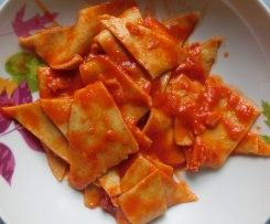 Maltagliati Integrali con Sugo di Pomodoro e Speck