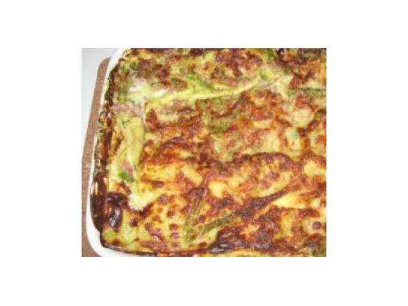Lasagne al prosciutto crudo e asparagi