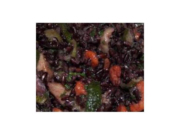 Riso Venere zucchine e gamberetti (Risotto)