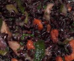 Riso Venere zucchine e gamberetti (Risotto)