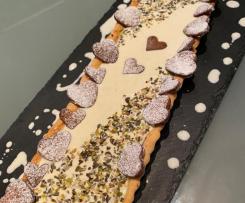 Crostata con panna cotta al pistacchio