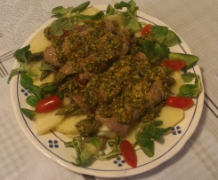 Involtini di asparagi con pesto di valeriana