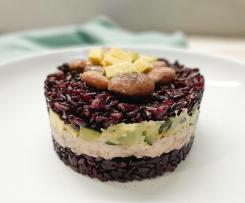 Tortino di riso venere, zucchine, fagioli e avocado - contest timballi di riso