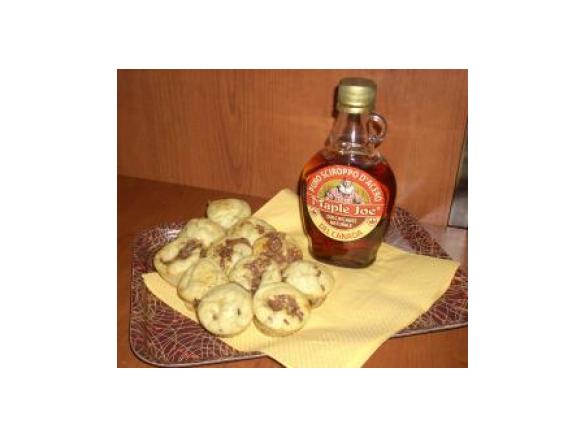 Mini muffin - pancakes al cioccolato e sciroppo d'acero