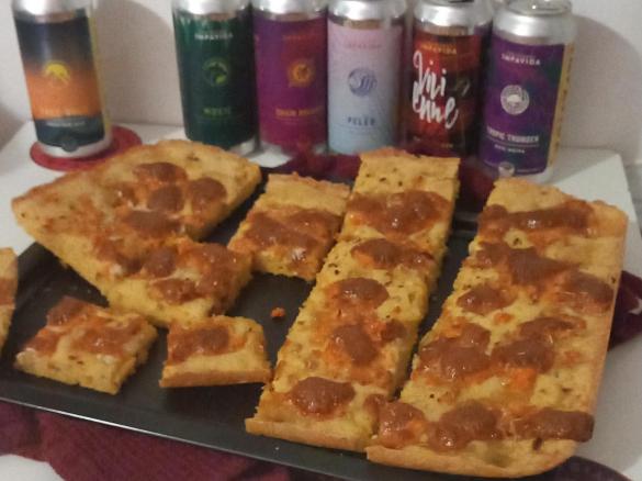 Focaccia alla birra con zucca e scamorza