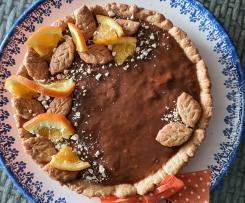 Crostata con crema vegana all'arancia e cioccolato "contest dolci senza burro senza uova"