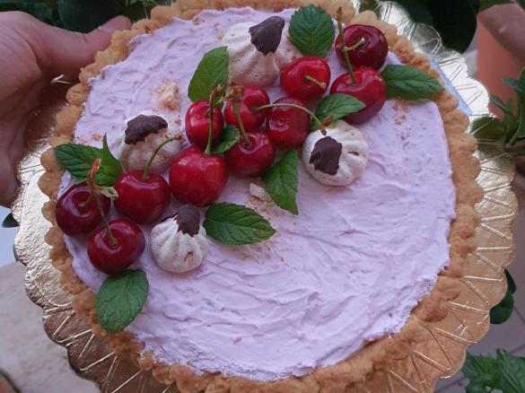 Crostata con crema di yogurt e ciliegie &quot;contest ciliegie &quot;