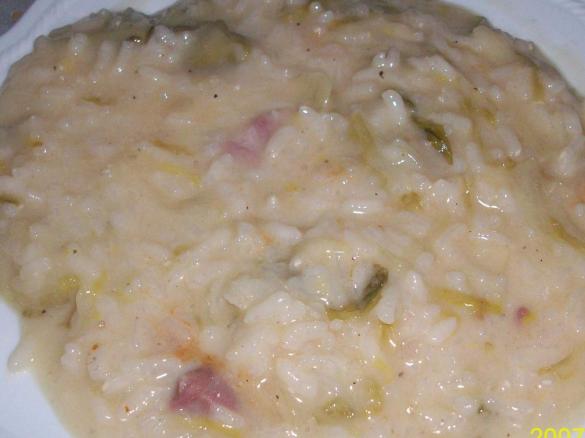 riso con pancetta scarola