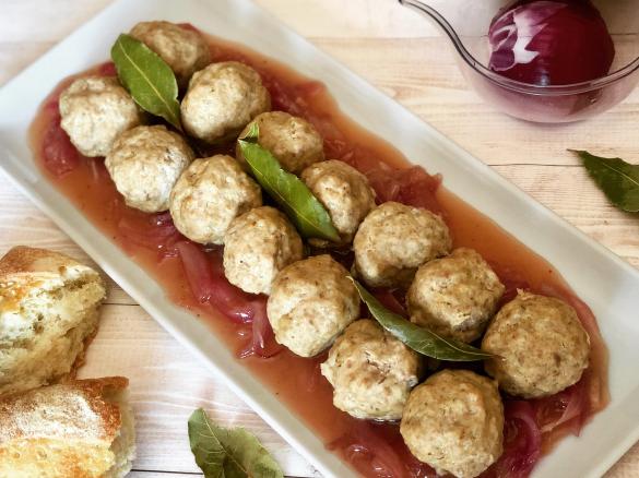 Polpette di Mimma al Varoma® con cipolle di Tropea agrodolci