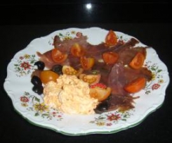 carpaccio di tonno con mousse sfiziosa