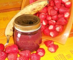 Marmellata di fragole e banane