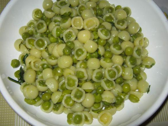 Pasta e piselli risottata