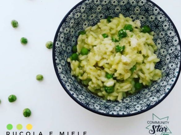Risotto cremoso ai piselli - vegan