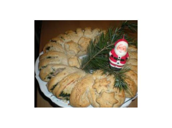 Ghirlanda Natalizia al salmone e noci