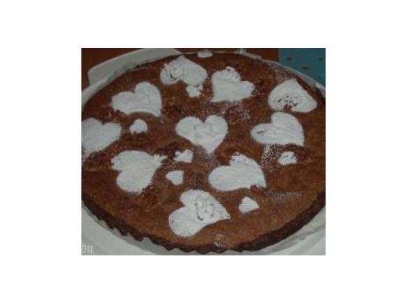 Crostata al cacao con cioccolato e noci