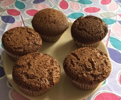 Muffins di farina di miglio con gocce di cioccolato 