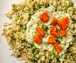 Cous cous con broccoli e crema di ricotta