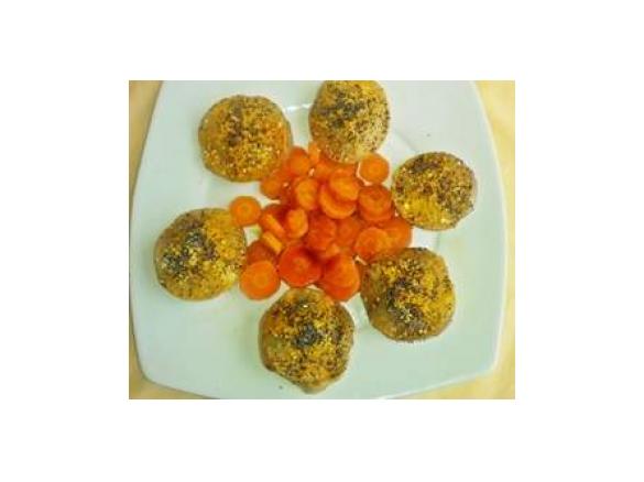 Cappellotti di rapa ripieni zucca e speck  con carote al balsamico