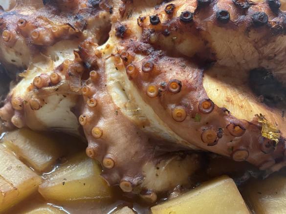 "Pulled polp": polpo CBT con patate (Cottura Lenta)