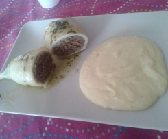 Totano ripieno con purè