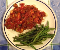 Merluzzo in salsa con capperi e olive