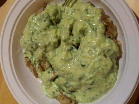 Straccetti di seitan con crema di zucchine