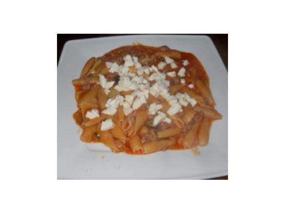 Castellane con salsiccia,melanzane e mozzarella