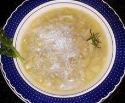 zuppotto di coste di cavolfiore con orzo e farro