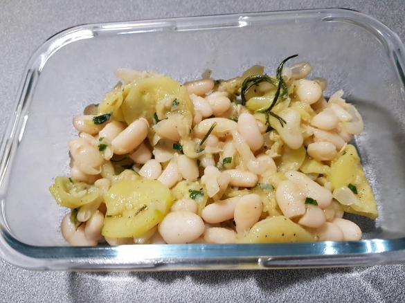 insalata di fagioli e zucchine  "contest contorni di verdure