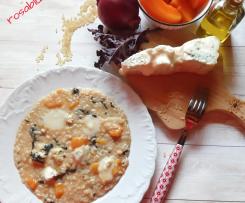 Risotto con insalata rossa  zucca Gorgonzola a modo mio