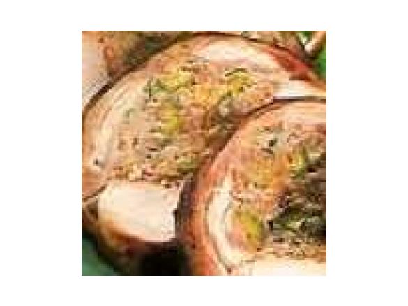 Lombo di conignlio farcito al pistacchio