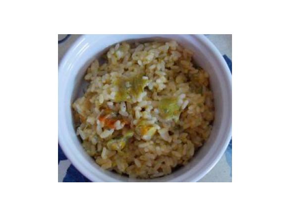 risotto con fiori di zucca