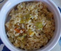 risotto con fiori di zucca