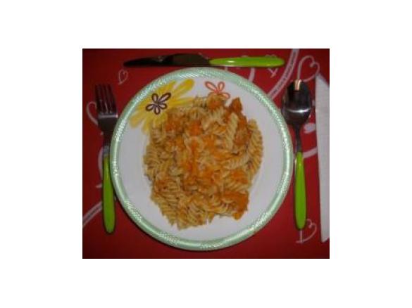 Pasta con zucca gialla e stracchino