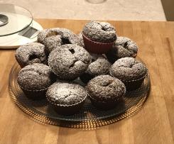 Muffin integrali al cioccolato e marmellata d'arance
