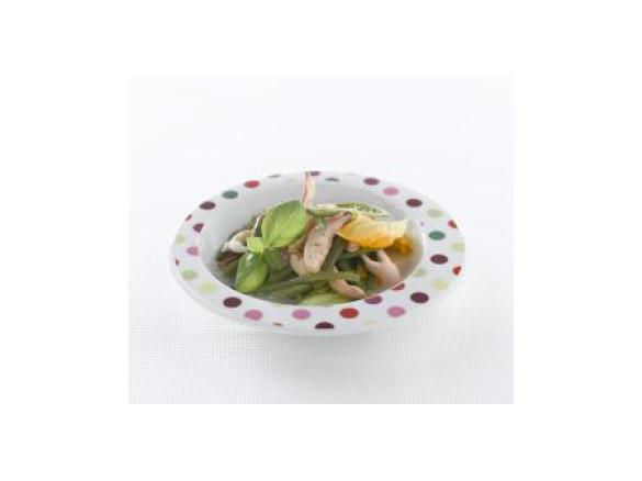 Insalata di calamari con fiori di zucca