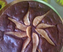 torta integrale di pere e al cacao